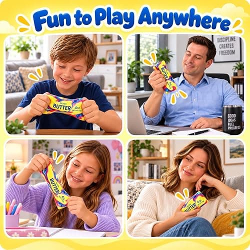 2Pcs Squeeze Butter Toy, Slow Rising Squishy with Rainbow Wave, Dumpling Stress Balls, PU Materia Fidget Toys for Party Favor or Office thumbnail 6