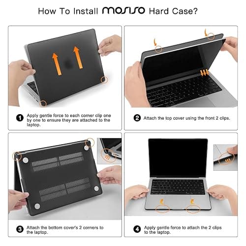 MacBook Pro Case 2025 2024 2023 2022 2021 M5 M4 M3 M2 M1 A3434 A3112 A3185 A3401 A2918 A2992 A2779 A2442, Hard Shell&Keyboard Cover&Screen Film&Pouch, Baby Blue thumbnail 3