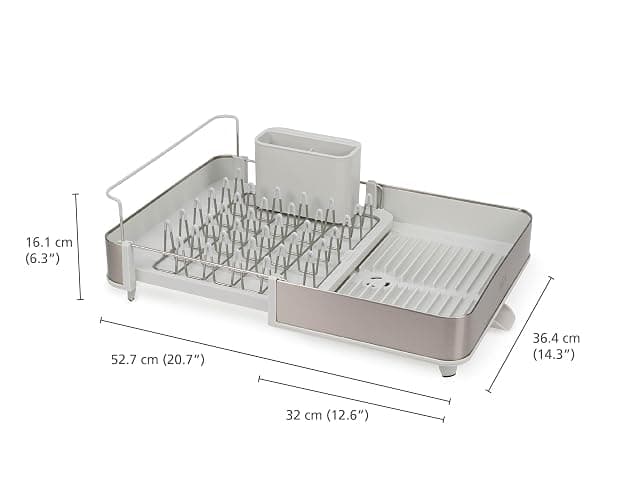 Joseph Joseph Extend Steel Expandable Dish Drainer Rack Removable Cutlery Silverware Holder Stainless Steel thumbnail 3