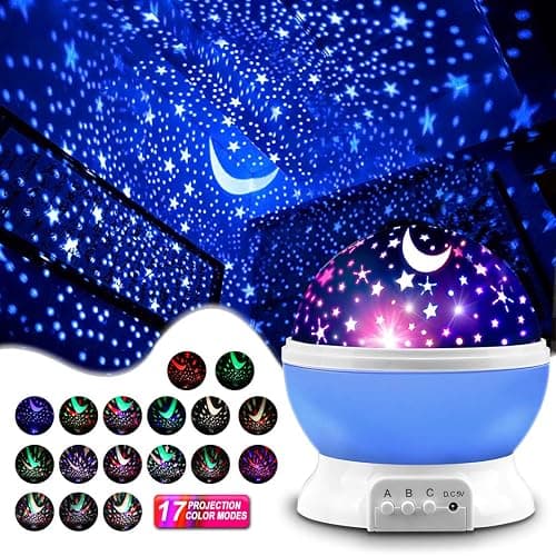 Star Projector Night Light for Kids, Kid Night Light Projector with Glow in The Dark Stars, Nightlight for Kids Room Decor, Gifts for 3 4 5 6 Year Old Boys Birthday Toys Blue thumbnail 3
