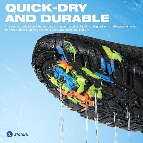 SIMARI Water Shoes for Women Men - Barefoot Quick-Dry Aqua Socks | Lightweight Swim Shoes for Surfing, Swimming, Beach Sports, Kayaking, Diving | Non-Slip Design thumbnail 5