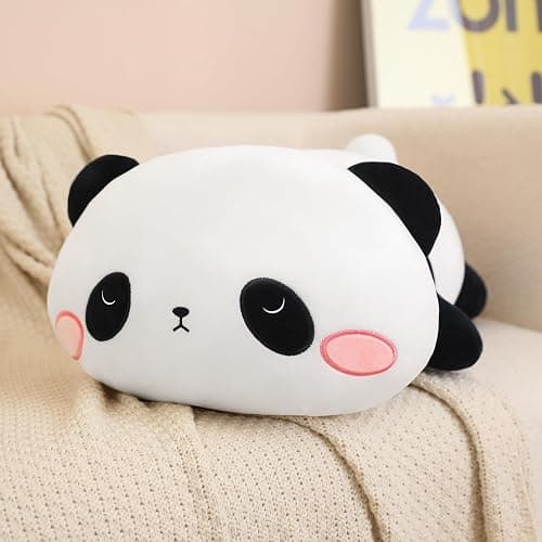 SQEQE Beschwerter Panda-Plüsch, beschwertes Panda-Plüschtier für Angst, niedliches Plüschtier, weiches Pandabär-Kissen, Spielzeug, Geschenk für Kinder und Erwachsene, 24 cm, 0,4 kg thumbnail 2