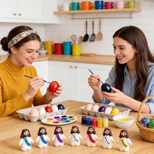HSDJLXZ 36 Pack Little Jesus Figurines in Bulk, Mini Jesus Loves You Figures, Small Jesus Figurines, Tiny Jesus Figures for Church Christmas Party Favors Religious Easter Gifts for Egg Stuffers thumbnail 2