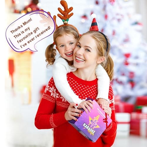 YLL Mini Karaoke Machine with 2 Wireless Microphones, TOP Kids Gifts for Girls Ages 3, 4, 5, 6, 7, 8, 9, 10, 11, 12 +Years Old, 4-12th Christmas Birthday Toy Gift for Girls Boys Party (Purple) thumbnail 2