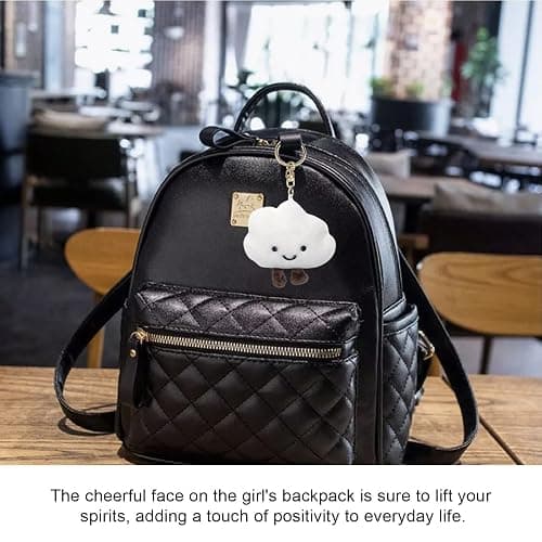 MOGITO Cute Cloud Keychain Plush Keyring, Fluffy Bag Charm Pendant for Women Girls, Soft Car Accessory for Backpack Purse Keys, plush keychain thumbnail 6