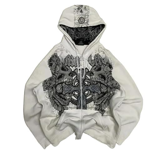 Pdxnyxx Streetwear Jacket Y2k Grunge Zip Up Hoodie Women Men Oversized Emo Goth 2000s Graphic Hoodie Baggy Sweatshirts - Image 1