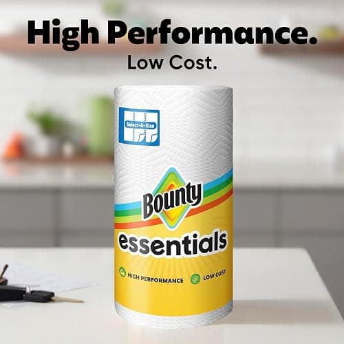Bounty Essentials Select-A-Size Paper Towels, White, 2 Triple Rolls = 6 Regular Rolls (Packaging May Vary) thumbnail 9