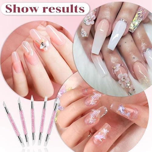 5Pcs Silicone Nail Brushes for Resin Silicones Tool for Nail Art Sculpting Tools Gel Brushes for Polish Nails Foil Brush Carving Home Salon Resin Carving Drawing thumbnail 7