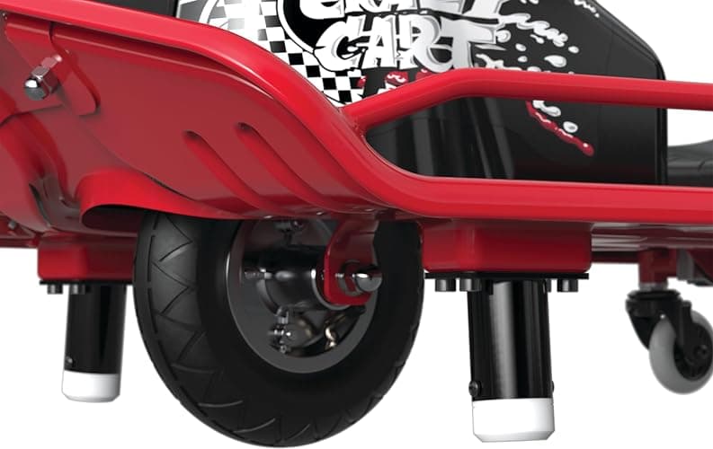 Razor Crazy Cart - 24V Electric Drifting Go Kart - Variable Speed, Up to 12 mph, Drift Bar for Controlled Drifts, One Size, Black/Red thumbnail 7