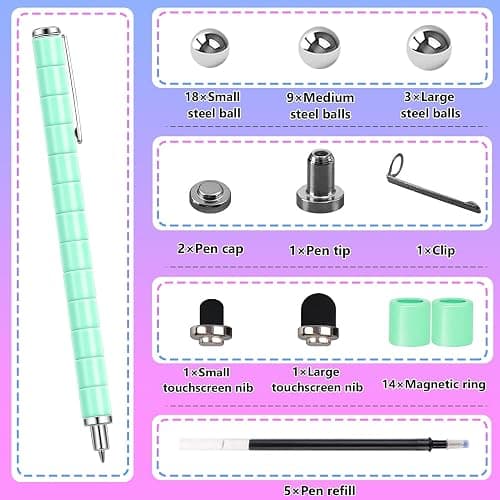 YYMHMF Magnetic Fidget Pens Girls Gifts - Unique Birthday Gifts For Women, Novelty Christmas Stocking Stuffers For 8 9 10 11 12 13 14 15 16 Year Old Boys Girls, Cool Gadget Anxiety Relief For Adults thumbnail 4