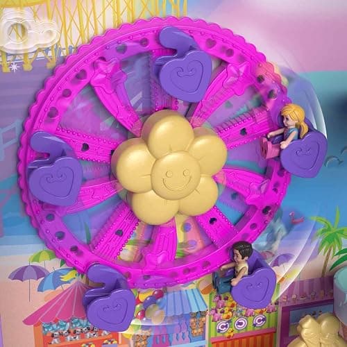 Polly Pocket Dolls, Playset and Travel Toys, 4 Dolls, 1 Vehicle, 25+ Accessories, Resort Roll Away (Amazon Exclusive) thumbnail 2