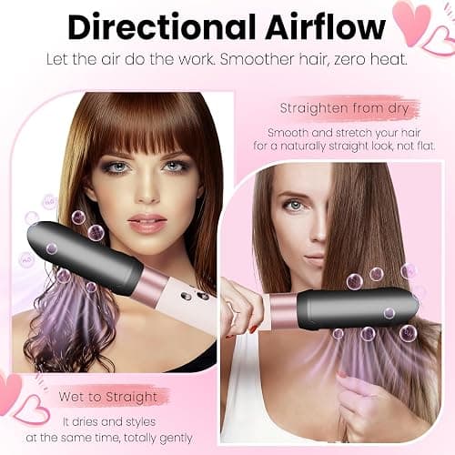 YTCHYYSK Hair Smooth Attachment for Dyson Airwrap HS01 HS05 HS08, Gentle Airflow Smooth Nozzle for Air wrap, Hair Straightener Replacement Part from Curly Coliy Wet to Straight Smooth Sleek Shiny Hair thumbnail 7