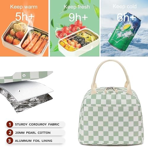 Bluboon Lunch Box for Women Cute Lunch Bag Reusable Insulated Lunch Bags Large Capacity Lunchbox Cooler for Work Picnic or Travel thumbnail 4