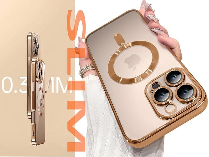 WEYNRBOX Magnetic for iPhone 12 Pro Max Case with Privacy Screen Protector & Full Camera Cover,[Non-Yellowing] Plating Glossy Soft Shockproof Clear Phone Case with Women Girls for 12 ProMax,Black thumbnail 6