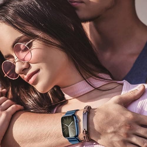 Double Magnetic Compatible for Apple Watch Band Ultra 2,SE, Stainless Steel Strap Metal Mesh Sport Loop for iWatch Bands 38mm 40mm 41mm 42mm 44mm 45mm 46mm 49mm Series 10/9/8/7/6/5/4/3/2/1 Women Men thumbnail 2