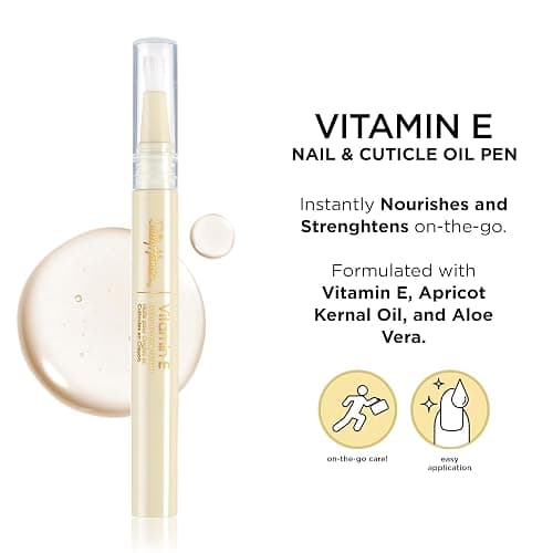 Sally Hansen Vitamin E Nail & Cuticle Treatment Pen | Hydrates and Conditions Dry Nails | Nourishing Formula with Apricot Oil | Smooth, Healthy-Looking Nails | Easy, Mess-Free Nail Care on the Go thumbnail 3