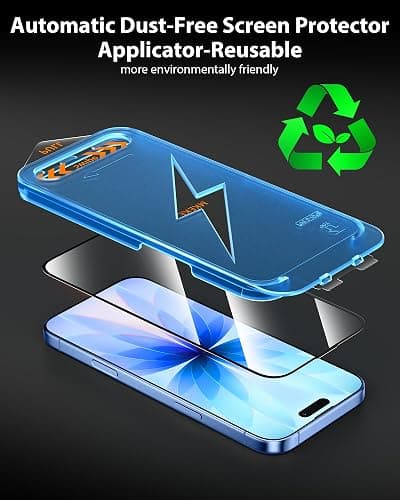 iPhone 17 Privacy Screen Protector 3 Pack, iPhone 17 6.3 inch thumbnail 7