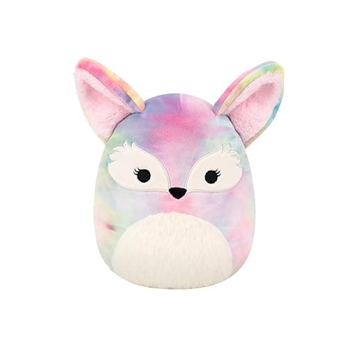 Squishmallows Original 8in Paulette The Rainbow Tie-Dye Fennec Fox – Official Jazwares Plush (Little) - Image 1