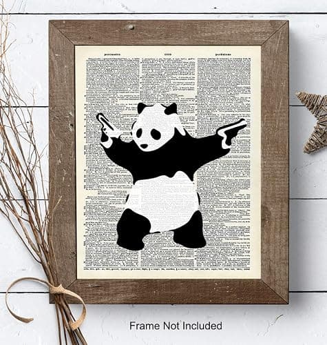 Banksy shooting panda unframed poster thumbnail 7