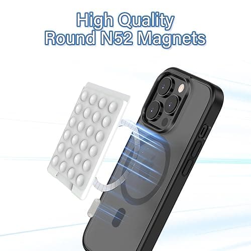 NTidea Magnetic Suction Phone Card Holder Mount for MagSafe, Phone Wallet, Compatible with iPhone MagSafe Case, Hands-Free Mirror Shower Smartphone Holder Accessory for TikTok Videos, Selfies, White thumbnail 3