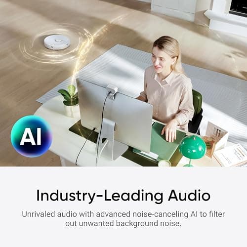 Insta360 Link 2C - 4K Webcam for PC/Mac, 1/2" Sensor, Auto Framing, HDR, AI Noise-Canceling Mic, Gesture Control for Streaming, Video Calls, Gaming, Works with Zoom, Teams, Twitch & More thumbnail 3