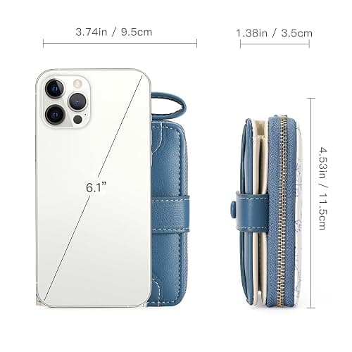 GAEKEAO Small Wallet for Women Leather RFID Blocking Bifold Zipper Pocket Credit Card Holder Purse Wallets with ID Window thumbnail 4