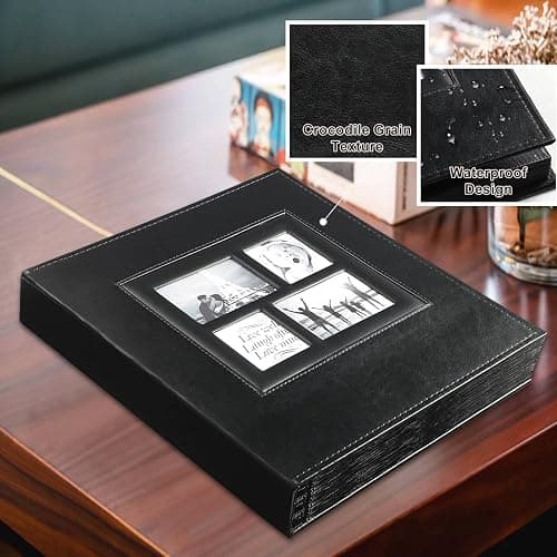 Ywlake Photo Album 4x6 500 Pockets Photo, Extra Large Capacity Family Wedding Picture Albums Holds 500 Horizontal and Vertical Photos Black thumbnail 5