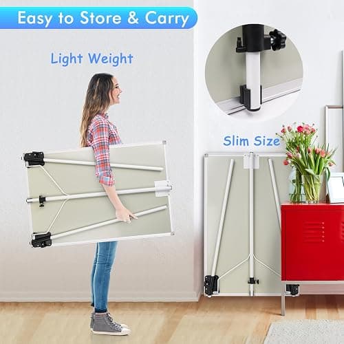 Easel Whiteboard - Magnetic Portable Dry Erase 36 x 24 Tripod Height Adjustable, 3' x 2' Flipchart Easel Stand White Board for Office or Teaching at Home & Classroom (36x24 White) thumbnail 7