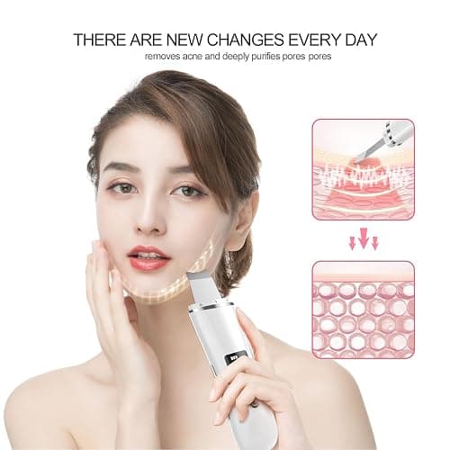 Face Scrubber Skin Spatula, Blackhead Remover with 4 Modes, Pore Extractor Face Spatula Deep Cleansing for Facial Skin Care Gift for Women thumbnail 4