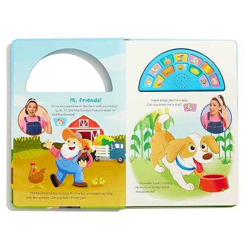 A Day on the Farm (Ms. Rachel): An Interactive Sound Book with 12 Sounds! (Books by Ms. Rachel) thumbnail 3