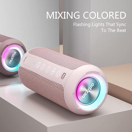 Ortizan Bluetooth Speaker, Portable Speaker with IPX7 Waterproof, Bluetooth 5.3, 30H Playtime, RGB Light, TF card & AUX, Wireless Speaker for Home, Travel, Outdoors thumbnail 5