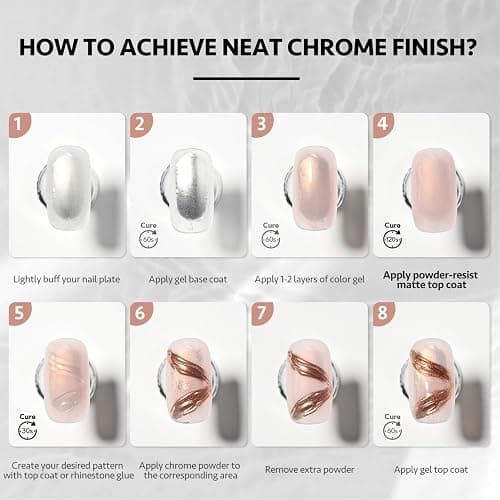 GAOY 2 Pcs Matte Gel Top Coat for Gel Nail Polish, 16ml Powder-Resist Matte Finish for Detail Chrome Isolation Powder Painting Long Lasting UV Light Cure Nail Art DIY thumbnail 3