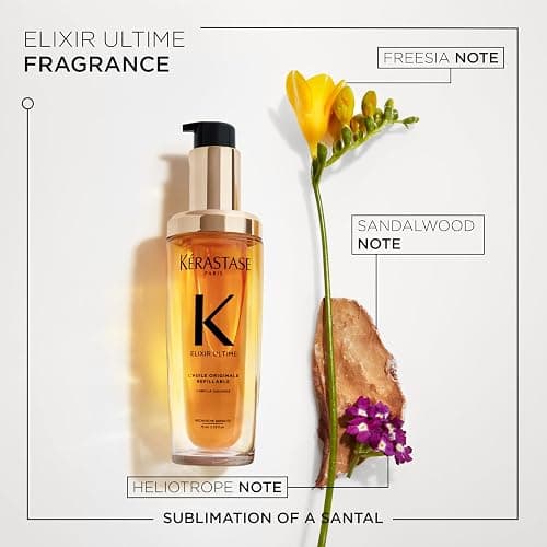Kerastase Elixir Ultime Refillable Hair Oil - Hydrates & Smoothes Frizz, Adds Shine, With Wild Camellia, Nourishes & Strengthens Hair, For All Hair Types thumbnail 8