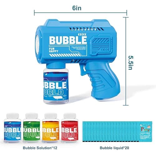 SmartYeen 8-Pack Automatic Bubble Gun,Bubble Machine Blower Outdoor Toys for Toddlers Ages 1-8 Gifts Wedding Party Favors thumbnail 3
