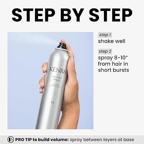 Kenra Professional Volume Spray 25 | Super Hold Finishing & Styling Hairspray | Flake-free & Fast-drying | Wind & Humidity Resistance | All Hair Types thumbnail 4