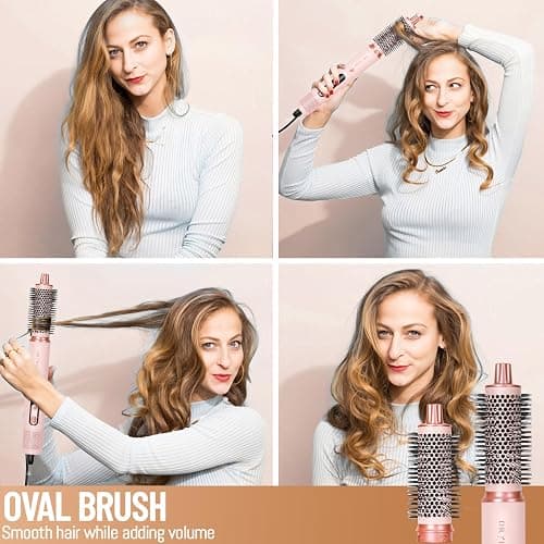 6 in 1 Hot Air Styler & Hair Dryer Brush, Multi-Styler High-Speed Negative Ionic Wrap Air Hair Styler for Curling, Fast Dry, Straightening - Versatile Hair Styling Tool at Home, Holiday Gift for Women thumbnail 5