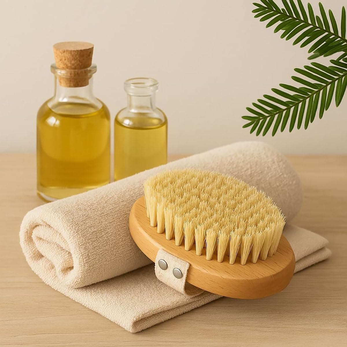 Wzenclave Cepillo Corporal Exfoliante 100% Natural con Mango de Bambú - Libre de Plástico, Cerdas Vegetales para Masaje en Seco, Reduce Celulitis y Mejora la Circulación thumbnail 6