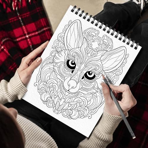 SOUTHERN LOTUS Animal Patterns Spiral Coloring Book Wirebound Hardcover Papers With Relaxing Animals Mandala Drawings Color Pages For Adults Women Seniors Mindfulness Relaxation Anxiety Relief thumbnail 5