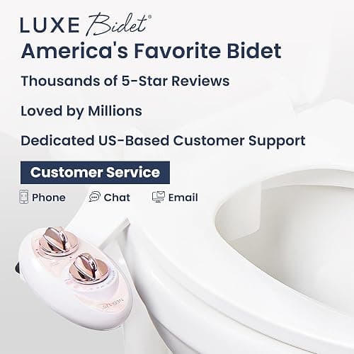 LUXE Bidet NEO 120 - Bidet Attachment for Toilet Seat, Rose Gold | Non-Electric, Single Nozzle, Self-Cleaning, Adjustable Water Pressure, Rear Wash thumbnail 8
