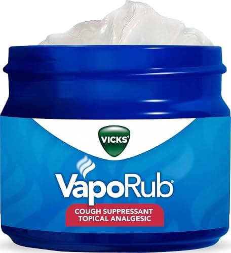Vicks VapoRub, Original, Cough Suppressant, Topical Chest Rub & Analgesic Ointment, Medicated Vicks Vapors, Relief from Cough Due to Cold, Aches & Pains, 1.76oz - Image 1