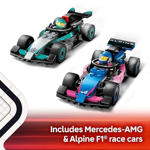 LEGO City F1 Garage & Mercedes-AMG & Alpine Cars Toy - Model Race Car Building Toy and Portable Playset for Kids, Boys and Girls, Ages 7+ - F1 Collectible for Fans - Gift Idea for Birthdays - 60444 thumbnail 5