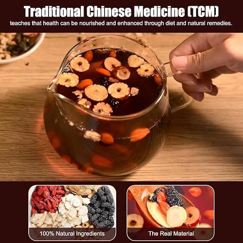 Kidney Tea 30 Bags Ginseng Six Treasure Tea Formula Traditional Chinese Herbal Kidney Cleanse Detox Repair for Women & Men thumbnail 5