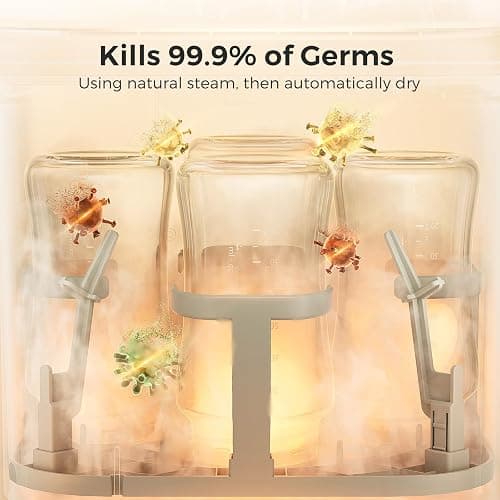 Momcozy KleanPal Pro Baby Bottle Washer, Sterilizer & Dryer - All-in-One Cleaning Machine for Bottles, Pump Parts & Baby Essentials - Time-Saving & Effortless Care thumbnail 4