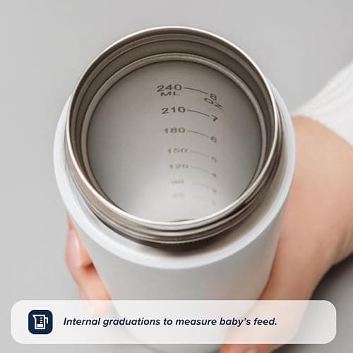 Nuby RapidCool Portable Baby Bottle Maker - Formula Feed in 2 Minutes | Ideal for Travel Bottles and Night Feeds | Includes Milk Powder Dispenser and Digital Lid | No Filter Needed (White) thumbnail 5