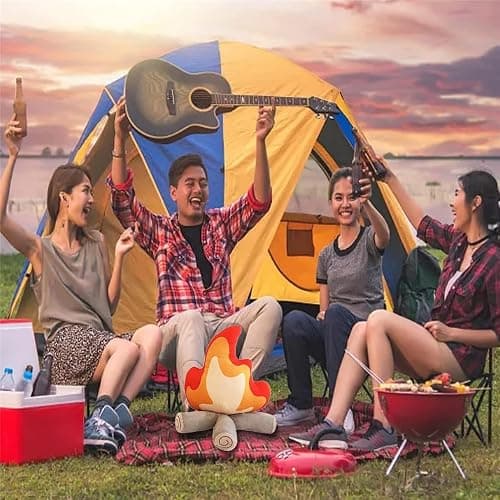 EASELR WeightedPlush Funny Campfire Plush Toys, Soft Simulation Bonfire Stuffed Plushies Doll Fake Fire Firewood Plush Pillow for Outdoor Camping Room Decor Kids Pleasantly Surprised Gifts thumbnail 6