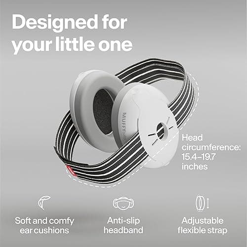Alpine Muffy Baby Ear Protection for Babies and Toddlers up to 36 Months - CE & ANSI Certified - Noise Reduction Earmuffs - Comfortable Baby Headphones Against Hearing Damage & Improves Sleep - Black - Black thumbnail 3