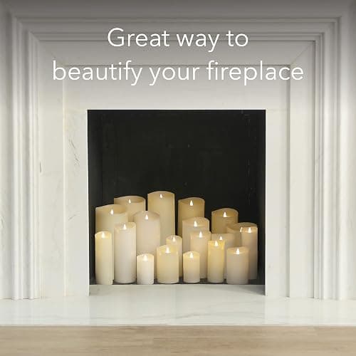 Softflame Flameless LED Candles with Remote Control, 4"x 6.25"Flickering 3D Moving Flame Battery Operated Candles in Real Wax Shell for Indoor Use, Home Decor White thumbnail 6