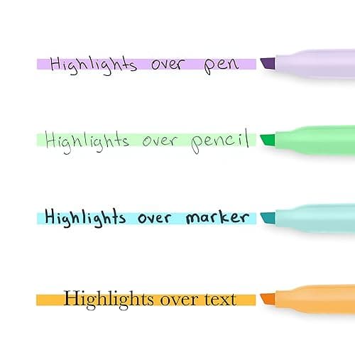 Sharpie Pocket Highlighters, Mild Pastel Colors, Assorted, Chisel Tip, 12 Count - School, Home, and Office Use, Teacher Supplies - Pastel thumbnail 6