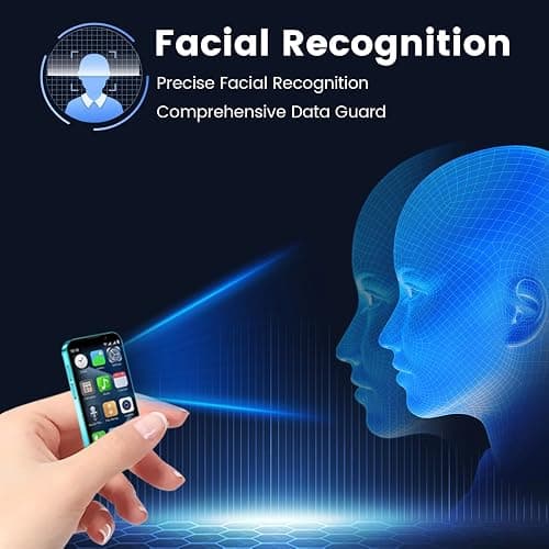 Leemoosa Mini Intelligent Unlocking Phone 3-Inch High-Definition Touch Screen 3G Android Dual Card Dual Standby Face ID Small Smartphone Suitable for Students and Children (2GB+16GB) (Blue) thumbnail 6