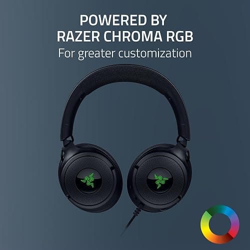 Razer Kraken V4 X Wired Gaming Headset: 40 mm Drivers - Cardioid Mic - Memory Foam Cushions - Chroma RGB Lighting - Type C & Type A Cable - for PC, Mac, PS5, Nintendo Switch, Steam Deck, Smartphone thumbnail 7